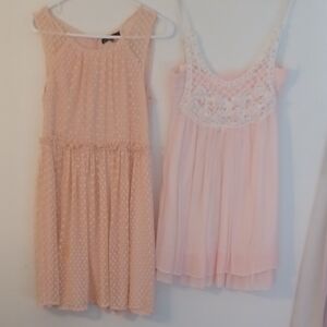 Two pink dresses